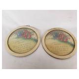 Vintage Floral Mother Poem Wall Plaques Set