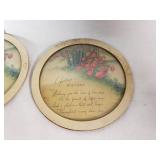Vintage Floral Mother Poem Wall Plaques Set