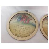 Vintage Floral Mother Poem Wall Plaques Set