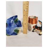 Royal Copley and Made in Japan Ceramic Figurines and Planters