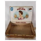 Flor de Melba Cigar Box with Hector Direct Service Cards and Illustrations