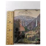 Rare Cosmos Elevator Co. MN Advertising Memorabilia - Yosemite Falls Silhouette Art with Horses and Riders