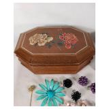 Vintage Jewelry Collection including Brooches, Earrings, and Rings