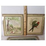 Lot of Vintage Wall Art Prints with Frames