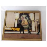 Vintage Reverse-Painted Silhouette Ford Advertising Art â Wm. R. Johnson Motor Sales, Lake Lillian MN