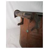 Antique Copper Boiler with Wooden Handles about 24x12