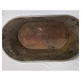 Antique Copper Boiler with Wooden Handles about 24x12
