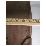 Vintage Leather Suitcase with Key