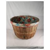 Walter Hill Basket Co. 1 Bushel Basket with Floral Liner