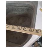 Square Galvanized Metal Wash Tub with Handles