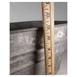 Square Galvanized Metal Wash Tub with Handles