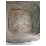 Square Galvanized Metal Wash Tub with Handles