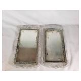 Vintage Decorative Glass Mirrors with Ornate Edging