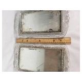 Vintage Decorative Glass Mirrors with Ornate Edging