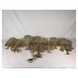 Brass Forest Wall Art with Deer Approx 37"