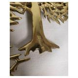 Brass Forest Wall Art with Deer Approx 37"