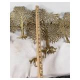Brass Forest Wall Art with Deer Approx 37"