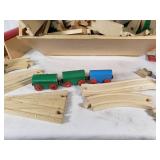 Wooden Train Set with Tracks and Accessories