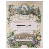 Vintage Confirmation Certificate for Adeline Bertha Violet Menow November 30th, 1930, at St. John