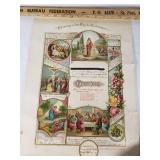 Religious Confirmation Certificate with Biblical Illustrations - 1903