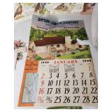 Various Vintage Paper Ephemera, Including 1947 Minnesota Arrowhead Map and 1949 Calendar
