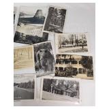 Lot of 15+ Vintage RPPCs & Postcards - Devils Tower, Yellowstone Bears, Michigan, & 1930s Photo Ephemera