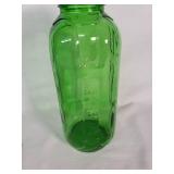 Green Glass Water Bottle 32 Oz