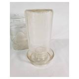 Vintage Glass Jars and Chicken Waterer Base