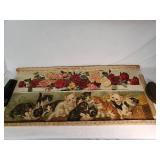 Vintage "A Yard of Kittens" & Floral Yard-Long Advertising Prints - Lot of 2 (items at edges not included)