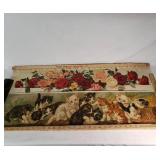 Vintage "A Yard of Kittens" & Floral Yard-Long Advertising Prints - Lot of 2 (items at edges not included)