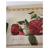 Vintage "A Yard of Kittens" & Floral Yard-Long Advertising Prints - Lot of 2 (items at edges not included)