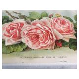 Paul de Longpre and Mary Hart Floral Yard Long Prints - items at edges not included