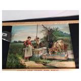 James Lee Co. Chicago "Love Making" Print with Farm Scene