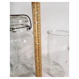 Vintage Glass Canning Jars Including Ball Mason and Wire Clamp Jar