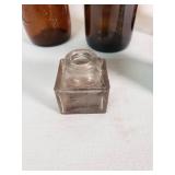 Vintage Glass Bottles and Insulator