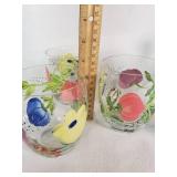 Royal Danube Hand Painted Crystal Glass Set including Tumblers and Highball Glasses