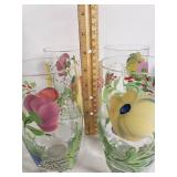 Royal Danube Hand Painted Crystal Glass Set including Tumblers and Highball Glasses