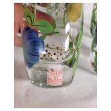 Royal Danube Hand Painted Crystal Glass Set including Tumblers and Highball Glasses