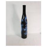 Black Ceramic Vase with Blue Dragon Design - Hole near the bottom for what?  maybe incense?