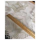 Vintage Glassware and White Teacups