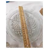 Vintage Glassware and White Teacups
