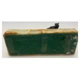 Vintage Metal Elephant On An Onyx Base 7 1/2" Tall