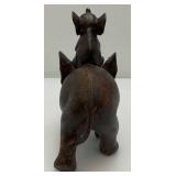 Vintage Momma Elephant With Baby Elephant On Back Figurine 7 3/4" x 7 3/4" x 3 1/4"