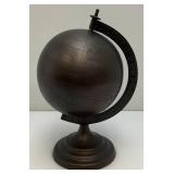 Vintage Bronze Metal Globe On Stand Globe Is 7"