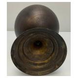 Vintage Bronze Metal Globe On Stand Globe Is 7"