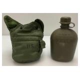 Vintage U.S. Marked Plastic Canteen With Pouch