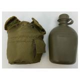 Two Vintage Plastic Canteen With Pouch And Harness