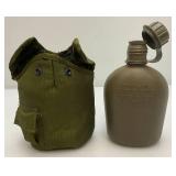 Two Vintage Plastic Canteen With Pouch And Harness