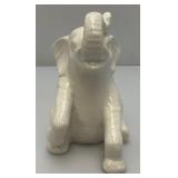 Vintage White Ceramic Elephant Planter 4" x 6" x 6 1/2"