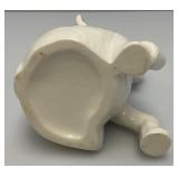 Vintage White Ceramic Elephant Planter 4" x 6" x 6 1/2"